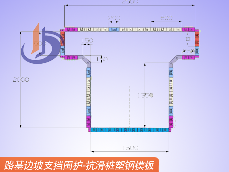抗滑樁澆筑模板、現(xiàn)澆模具